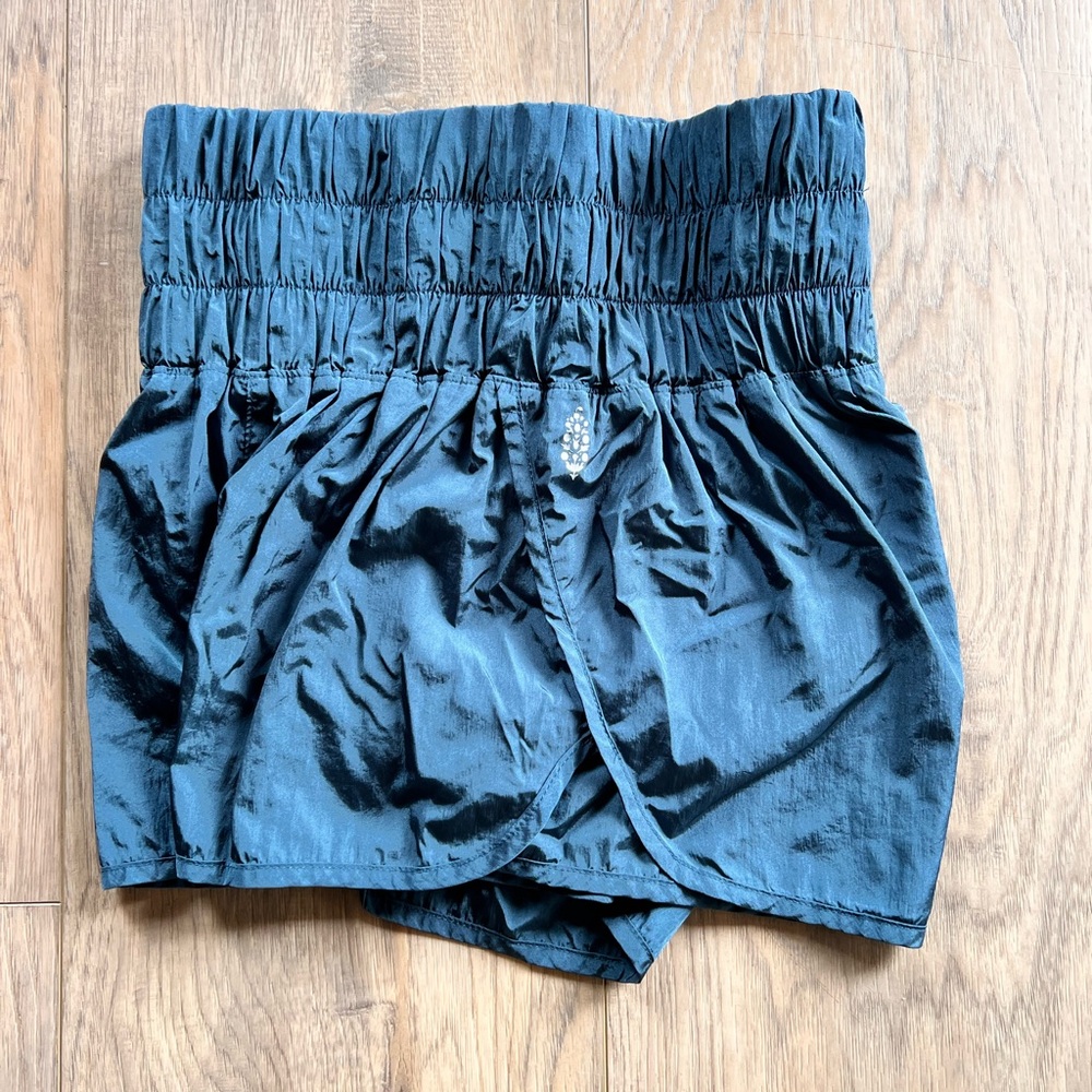FP MOVEMENT Way Home Shorts Women’s Small Athletic Shorts Teal Blue